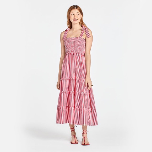 Maxwell And Geraldine Dresses & Skirts - Maxwell and Geraldine BROOKE Striped Red Maxi Dress Small